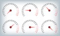 Speedometer for car . Fuel Gauge and Tachometer / meter vector Royalty Free Stock Photo