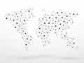 World Map Dots Connected Lines Vector Graphic Royalty Free Stock Photo