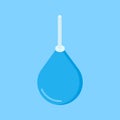 Rubber enema with a plastic tip flat style design vector illustration