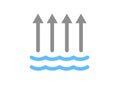 Evaporation of water icon / vector