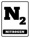 Nitrogen gas symbol
