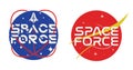 Space Force Logo Vector Illustration on white background Royalty Free Stock Photo