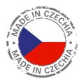 Made in Czechia flag grunge icon