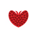 Love fruit illustrations logo concept