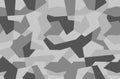 Geometric camouflage seamless pattern. Abstract modern camo, black and white modern military texture background. Royalty Free Stock Photo