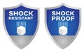 shock resistance icon . vector Royalty Free Stock Photo