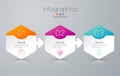 Timeline infographics design vector and marketing icons, Business concept with 3 options, steps or processes. Royalty Free Stock Photo