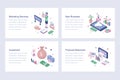 Pack Of Business Isometric Illustrations