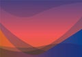 Blue and orange abstract wave background with beautiful gradient