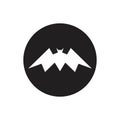 Flying bat silhouette icon illustrations logo concept Royalty Free Stock Photo