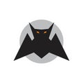 Evil flying bat simple illustrations logo concept Royalty Free Stock Photo