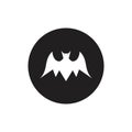 Evil flying bat simple illustrations logo concept