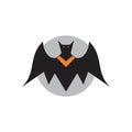 Evil flying bat simple illustrations logo concept Royalty Free Stock Photo