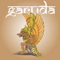 Garuda illustration with balinesse style design