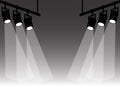 Double side stage flashlight and theatre lighting Royalty Free Stock Photo