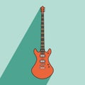 Electric rock jazz metal guitar illustrations art concept