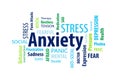 Anxiety Word Cloud Royalty Free Stock Photo