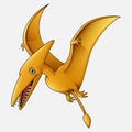 Cartoon Pterosaurs White Background