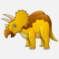 Cartoon Triceratops White Background Royalty Free Stock Photo