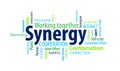 Synergy Word Cloud Royalty Free Stock Photo