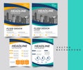 Business template layout brochure set with 4 variant color-vector Royalty Free Stock Photo