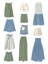Set of skirts loose and with pockets Royalty Free Stock Photo