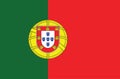 National Portugal flag, official colors and proportion correctly. National Portugal flag. Vector illustration. EPS10. Royalty Free Stock Photo