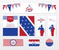 Happy independence day 4 th july, United states of america day. Layout, design,template.Vector illustration.