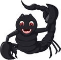 Funny Black Scorpion Cartoon Royalty Free Stock Photo