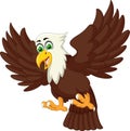 Funny Brown Eagle Cartoon