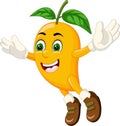 Funny Yellow Mango Cartoon