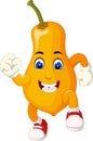 Funny Yellow Papaya Cartoon Royalty Free Stock Photo