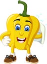 Funny Yellow Paprika Cartoon Royalty Free Stock Photo