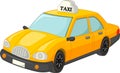 Funny Yellow Taxi Cartoon
