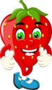 Funny Red Strawberry Cartoon