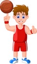 Funny Basketball Player Cartoon