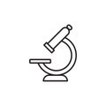 Microscope  line icon, medical vector sign or logo Royalty Free Stock Photo