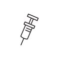 Modern medical line icon of syringe.