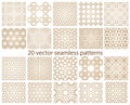 Oriental seamless vector patterns set Royalty Free Stock Photo