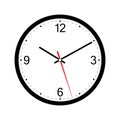 Wall clock isolated on the white background vector design. Illustration EPS10. Classic round wall clock isolated on white backgrou