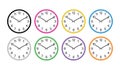 Wall clock isolated on the white background vector design. Illustration EPS10.