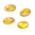 Fish oil,Translucent soft gel capsule object - EPS 10 Vector Illustration