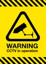 Cctv warning sign