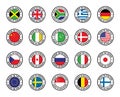 Set of flat icon flags