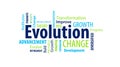 Evolution Word Cloud Royalty Free Stock Photo