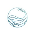 Spa vector logo. Wave logo. Water emblem