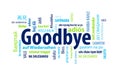 Goodbye Word Cloud Royalty Free Stock Photo