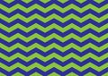 Bright Blue and :ime Green Zig Zag Pattern