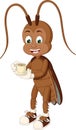 Funny Brown Cockroach Cartoon Royalty Free Stock Photo