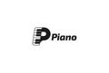 Vector illustration Of Piano Music Logo Royalty Free Stock Photo
